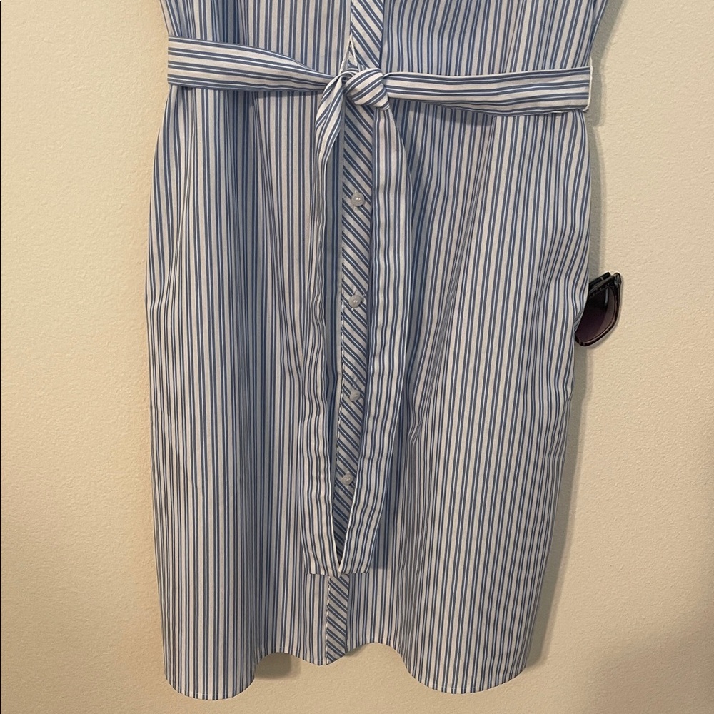 NWT Tommy Hilfiger Blue & White Striped Shirt Dress - Picture 8 of 15